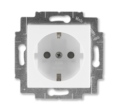 ABB Levit Белый / ледяной Розетка с з/к со шторками 16А | 5520H-A03457 01W | 2CHH203457A6001 | ABB