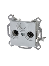 ABB Levit Серый Розетка TV-R проходная 7дБ | 5011H-A03607 16W | 2CHH083607A6016 | ABB