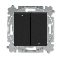 ABB Levit Антрацит / дымчатый чёрный Выключатель жалюзи 2-кл. с фиксацией клавиш | 3559H-A89445 63W | 2CHH598945A6063 | ABB