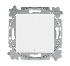 ABB Levit Белый / белый Переключатель 1-кл. с подсветкой контрольная | 3559H-A25445 03W | 2CHH592545A6003 | ABB