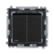 ABB Levit Антрацит / дымчатый чёрный Выключатель 2-кл. IP44 | 3559H-A05940 63 | 2CHH595940A4063 | ABB