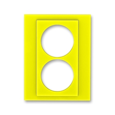 ABB Levit Жёлтый / дымчатый чёрный Сменная панель на розетку с з/к двойную Жёлтый | ND5513H-A2223 64 | 2CHH132223A8064 | ABB