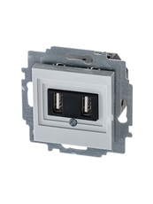 ABB Levit Серый USB зарядка 2-ая | 5014H-A00040 16W | 2CHH290040A6016 | ABB