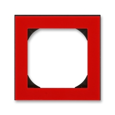 ABB Levit Красный / дымчатый чёрный Рамка одинарная 55х55 для механизмов BJE | 3901H-A05510 65 | 2CHH015510A4065 | ABB