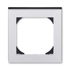 ABB Levit Серебро / дымчатый чёрный Рамка одинарная 55х55 для механизмов BJE | 3901H-A05510 70 | 2CHH015510A4070 | ABB