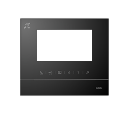 Рамка для абонентского устройства 4,3, чёрный глянцевый, с символом индукционной петли | 2TMA070130B0012 | ABB