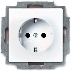 ABB Basic 55 Альп. белый Розетка с/з | 2011-0-3855  | 2CKA002011A3855 | ABB