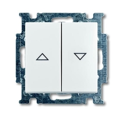 ABB Basic 55 Альп. белый Выключатель жалюзийный | 1012-0-2140 | 2CKA001012A2140 | ABB