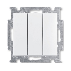 ABB Basic 55 Альп. белый Выключатель 3-клавишный, 16А | 1012-0-2155 | 2CKA001012A2155 | ABB