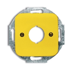 Плата центральная (накладка) с суппортом для командно-сигнальных приборов D=22.5 мм, серия Reflex SI, цвет жёлтый | 1724-0-2696 | 2CKA001724A2696 | A