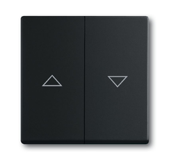 Клавиша для механизма выкл. жалюзи 2000/4 U и 2020/4 US, с маркировкой, серия solo/future, цвет чёрный бархат | 1751-0-3036 | 2CKA001751A3036 | ABB