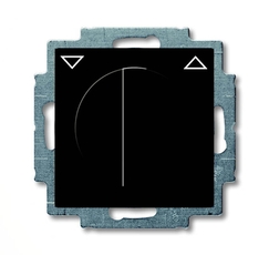 ABB Basic 55 Шато (чёрный) Выключатель жалюзийный поворотный с фиксацией | 1101-0-0928 | 2CKA001101A0928 | ABB
