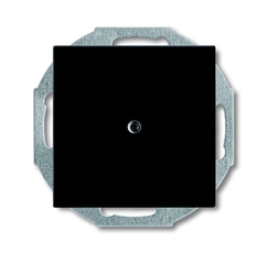 ABB Basic 55 Шато (чёрный) Заглушка с суппортом | 1715-0-0315 | 2CKA001715A0315 | ABB