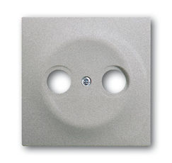 Накладка (центральная плата) для TV-R розетки, серия impuls, цвет серебристый металлик | 1753-0-0040 | 2CKA001753A0040 | ABB
