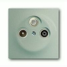 Накладка (центральная плата) для TV-R-SAT розетки, серия impuls, цвет шампань-металлик | 1753-0-5846 | 2CKA001753A5846 | ABB