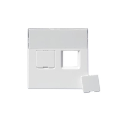 Накладка для 2хRJ45, Impressivo, белый | 1819-84 | 2TKA000609G1 | ABB