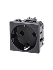 ABB Zenit Антрацит Розетка с/з с защитными шторками, винт. зажим, (2 мод) | N2288 AN | 2CLA228800N1801 | ABB