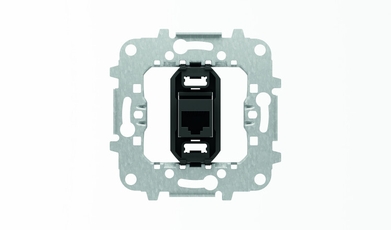 Механизм телекоммуникационной универсальной розетки, 8 контактов, тип RJ45, категория 5е, серия SKY/SKY Moon|2CLA811800A1001| ABB