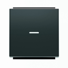 Клавиша для 1-клавишных выключателей/переключателей/кнопок с линзой подсветки, серия SKY, цвет чёрный бархат|2CLA850130A1501| ABB