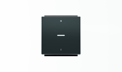 Клавиша для 1-клавишных выключателей/переключателей/кнопок с символом I/O и линзой подсветки, серия SKY, цвет чёрный барх.|2CLA850140A1501| ABB