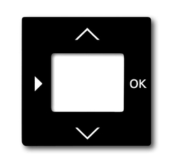 ABB Basic 55 Шато (чёрный) Накладка для терморегулятора (мех. 1098 U, 1098 UF) | 6430-0-0393 | 2CKA006430A0393 | ABB