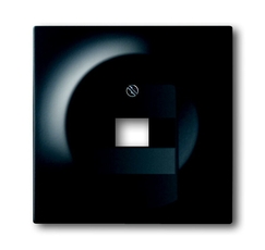 Плата центр. (накладка) для 1-постовой телекоммуникационной розетки 0213, 0216, серия impuls, цвет чёрный бархат | 1753-0-0162 | 2CKA001753A0162 | AB