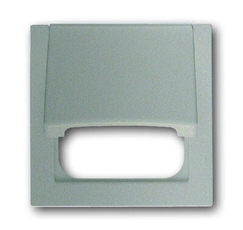 Плата центр. с откидной крышкой для 50x50 мм телекомм. вставок/механизмов, серия impuls, цвет шампань-металлик | 1753-0-5473 | 2CKA001753A5473 | ABB