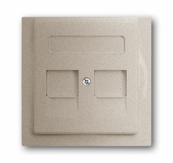 Плата центральная (накладка) для коммуникационных розеток с суппортами , серия impuls, цвет шампань-металлик | 1753-0-8691 | 2CKA001753A8691 | ABB
