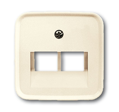 Плата центр. (накладка) для 2-постовой телекоммуникационной розетки , серия Busch-Duro 2000 SI, цвет сл. кость | 1753-0-8956 | 2CKA001753A8956 | ABB