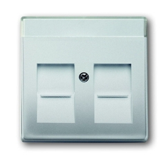 Плата центр. (накладка) для комм. розеток с суппортами 1810, 1812, 1814, 1816 и 1818, серия pur/сталь | 1710-0-3767 | 2CKA001710A3767 | ABB