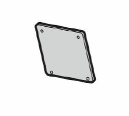 Заглушка FMCE54 для неиспользуемого отверстия на лицевой панели под розетки 10/16A или 16-32A | 2CMA191091R1000 | ABB