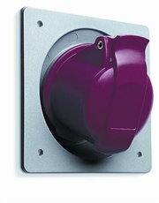 Розетка панельная с угловым унифицированным фланцем 232RAU6, 32A, 2P+E, IP44, 6ч | 2CMA193266R1000 | ABB