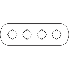 Шильдик MA6-1004 (4 места) для пластикового кнопочного поста | 1SFA611930R1004 | ABB