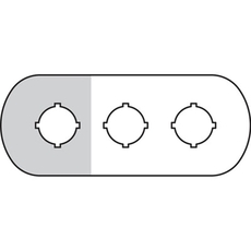 Шильдик MA6-1007 (3 места (1 желт)) для пластикового кнопочногопоста | 1SFA611930R1007 | ABB
