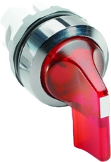 Переключатель M3SS4-21R (длинная ручка) красный 3-х позиционный с подсветкой (только корпус) с фиксацией | 1SFA611213R2101 | ABB