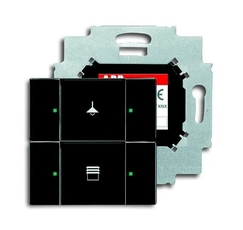 6126/01-885-500 Сенсор 2-кл. с коплером в комплекте, черный бархат | 6116-0-0205 | 2CKA006116A0205 | ABB