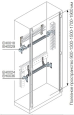 DIN-рейка Ш=800мм 36мод+фронт кронштейн | EH0036 | ABB