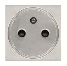 ABB Zenit Розетка французского стандарта с центральным контактом заземления, со шторками, 16А / 250 В, серебристый | N2287 PL | 2CLA228700N1301 | ABB