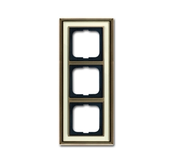Рамка 3-постовая, серия Династия, Латунь античная, белое стекло | 1754-0-4582 | 2CKA001754A4582 | ABB