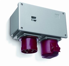 Соединительное устройство для монтажа на поверхность с подключение шлейфа 416A6, вилка и розетка 3P+N+E, 16А, IP44, 6ч | 2CMA168127R1000 | ABB