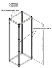 Профиль каркаса шкафа H=2000мм (4шт)|1STQ007034A0000 | ABB