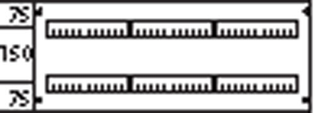 Пластрон глухой 3ряда/2 рейки -150мм | AG232 | ABB