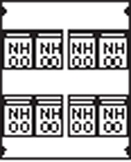 Пластрон для 6 NH00 2ряда/4 рейки | AG79 | ABB