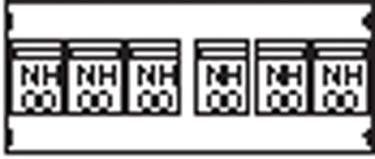 Пластрон для 6 NH00 3ряда/2 рейки | AG84 | ABB