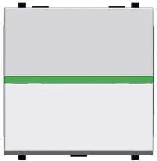 ABB Zenit Серебряный Выключатель с индикацией (2 мод) | N2201.5 PL | 2CLA220150N1301 | ABB