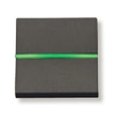 ABB Zenit Антрацит Выключатель 1-клавишный кнопочный с индикацией НО-контакт (2 мод) | N2204.5 AN | 2CLA220450N1801 | ABB