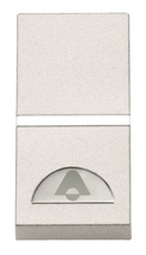 ABB Zenit Альп. белый Выключатель 1-клавишный кнопочный НО-контакт с символом Звонок (1 мод) | N2104 BL | 2CLA210400N1101 | ABB