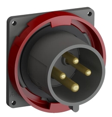 Вилка с прямым фланцем Easy&Safe 332EBU6W,32A,3P+E,IP67,6ч|2CMA101279R1000| ABB