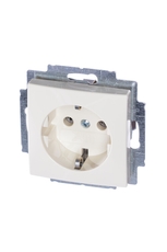 ABB Basic 55 Сл. кость Розетка с/з | 2011-0-3857 | 2CKA002011A3857 | ABB
