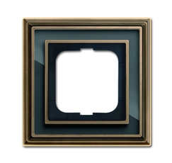 Рамка 1-постовая, серия Династия, Латунь античная, черное стекло | 1754-0-4585 | 2CKA001754A4585 | ABB